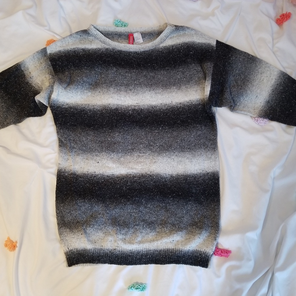 H&M ombre striped knit sweater
